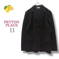 6『ペイトンプレイス』黒ジャケット ストライプ ブラックフォーマル【L】長袖