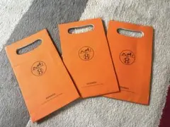 HERMES ショップ袋 3枚セット オレンジ　3枚セット