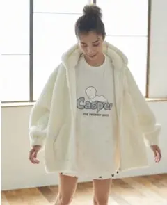 GELATOPIQUE×CASPER　ボアパーカー　ホワイト