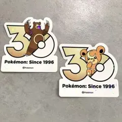 ヒメグマ　リングマ　ポケモン 30周年記念 ステッカー 韓国限定のサムネイル