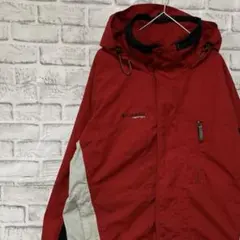 コロンビア マウンテンパーカー ブルーレディースXLロゴ刺繍アウトドア 