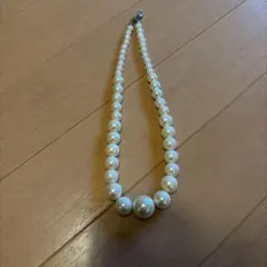 ホワイトパール ビーズネックレス