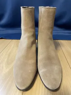 最終★ZARA 滑り止め加工済　スエードブーツ　37 ベージュ