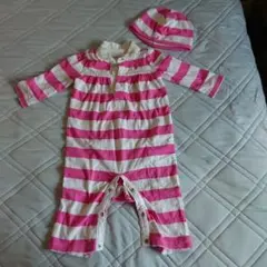 Ralph Lauren ロンパース 9M ピンクストライプ