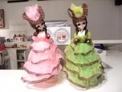 0年代★さくら人形 美少女 内藤ルネ 中原淳一 フランス系 人形 2体セット