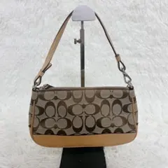 【美品】コーチ シグネチャー ショルダーバッグ アクセサリーポーチ 6094