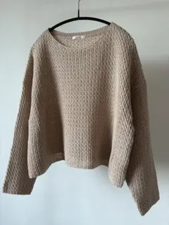 iriseイリゼ ベージュ ニット 長袖セーター