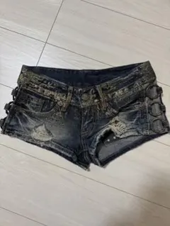 d.i.aラメダメージショートパンツ