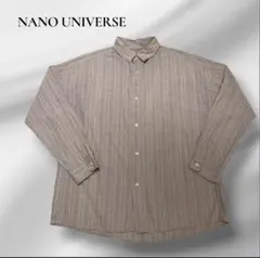 【 NANO UNIVERSE 】ブラウンチェックシャツ M