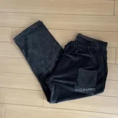 美品　CHARCOAL COLLEGE ベロア イージーパンツダークグレー