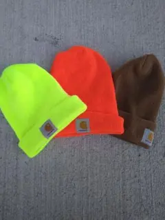 Carhartt ビーニー ネオンカラー セット イエロー オレンジ ブラウン