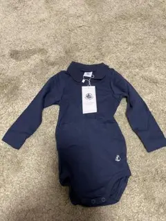 PETIT BATEAU ネイビー ロンパース 新品