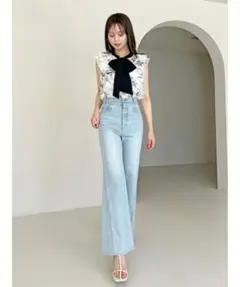 Sustainableストレッチフレアデニムパンツ 00サイズのサムネイル
