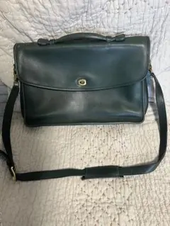 COACH ダークグリーン ショルダーバッグ
