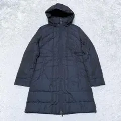 モンクレール  ダウン ロングコート ハンガリー製 サイズ0 ネイビー 国内正規
