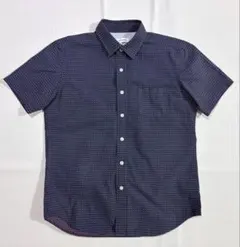 Mサイズ THE SHOP TK TAKEO KIKUCHI　紺 半袖シャツのサムネイル