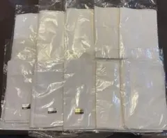 新品中古★ホワイトコットン 白ハンカチ 綿100%3枚 ほか7枚 計10枚