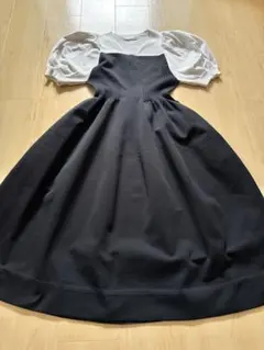Rose Tiara フリル襟ワンピース ネイビー 42 新品未使用 XL - メルカリ
