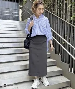 Spick&Span ウォッシャブルストレッチタイトスカート ブラックD