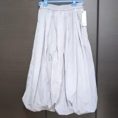 GU　バブルヘムミディスカートQ　グレー