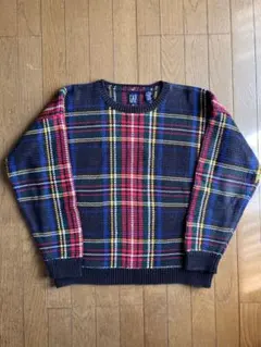 OLD GAP チェック柄 ニットセーター M