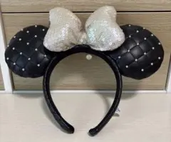 ディズニー　カチューシャ　キルティング　黒