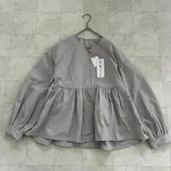 【新品】OPAQUE.CLIP 撥水ノーカラーペプラムブルゾン