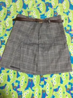 キョロットミニスカ★チェック柄★ベルト付き★