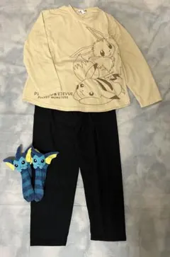 ゆみりん様専用　ポケモン　イーブイ　ピカチュウ　長袖パジャマ上下　シャワーズ