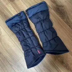 マリクレール　ネイビー ダウンスタイル ソックス　レッグウォーマー　中綿