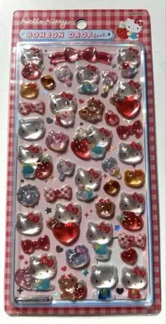 【正規品】ハローキティ赤　ボンボンドロップシール