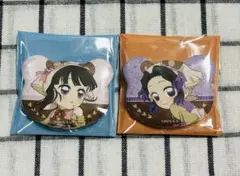 鬼滅の刃　実りの秋まつり2025 くま缶バッジ　胡蝶しのぶ　栗花落カナヲ