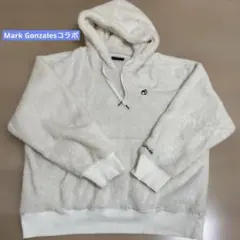 Mark Gonzales コラボ フリースパーカー M ホワイト