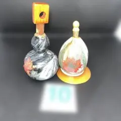 黒と白のマーブル模様香水入れ2個セットNO１０