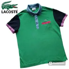 LACOSTE　マルチカラー　ポロシャツ　ワンポイントロゴ　ラコステ　個性的