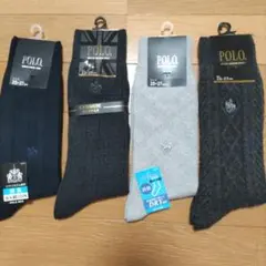 POLO メンズソックス４足セット 25-27cm