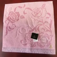 LANVIN バラ模様 タオルハンカチ