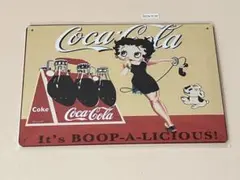 Coca-Cola ベティ・ブープ ブリキ看板