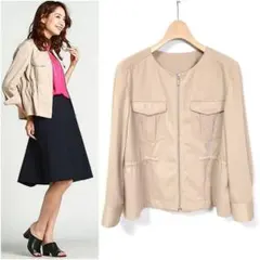 ★ロートレアモン★美品 ノーカラーブルゾン  38のサムネイル