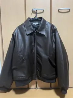 ASTRONOMY 中綿入り　ヴィンテージPU合皮ショート丈ブルゾン