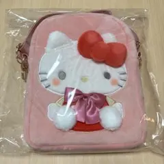 【新品】サンリオ ハローキティぬいぐるみポシェット ボア ショルダーバッグポーチ