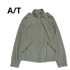 A/T アツロウタヤマ　リネンコットンジップアップミリタリーブルゾン　羽織り