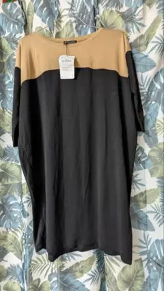 ZARA新品W＆B COLLECTION/ブラック チュニック 5分〜七分袖