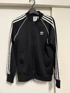 adidas ブラック ジャージ 3本ライン　ダブルジップ