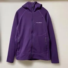 モンベル トレールアクションパーカ レディース M フルジップ 紫 フリース
