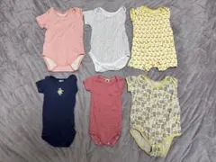 半袖ロンパース　まとめ売り6点セット　70〜80cm 90㎝