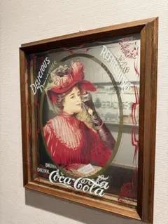 Coca-Cola コカコーラ ヴィンテージ パブミラー 壁掛けミラー鏡 レトロ