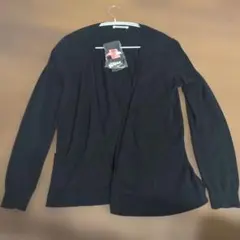 LACOSTE　黒　ベルト付カーディガン　秋冬　クリーニング済