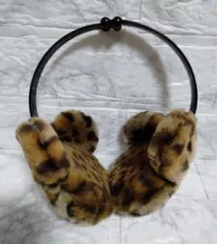 ミッキー　イヤーマフ　ヒョウ柄　耳当て　レオパード