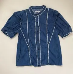MOUSSY 半袖デニムブラウス
